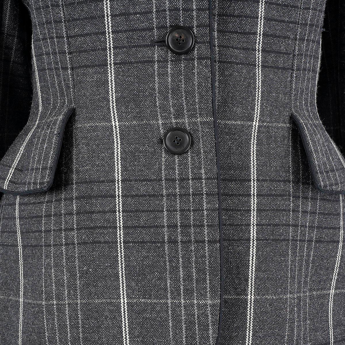 CHRISTIAN DIOR grey wool 2018 PLAID Blazer Jacket 40 M 3
