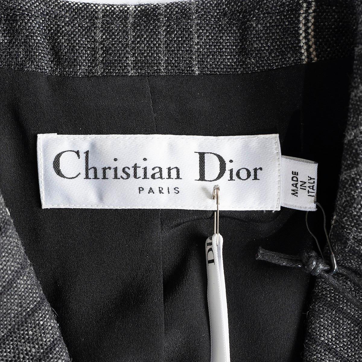 CHRISTIAN DIOR grey wool 2018 PLAID Blazer Jacket 40 M 5