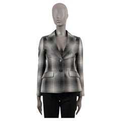 CHRISTIAN DIOR Blazer gris 2020 GRADIENT PLAID Jacket 36 XS