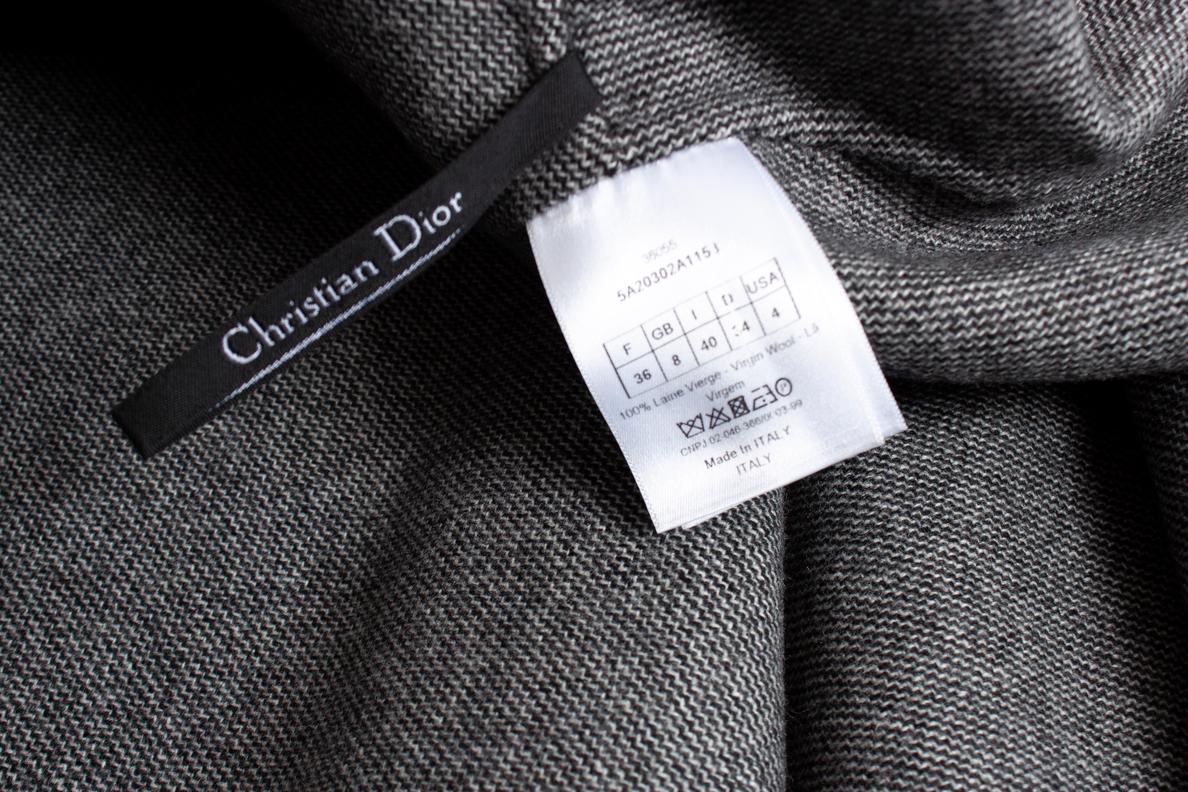 Christian Dior, Grey wool A line skirt For Sale 1