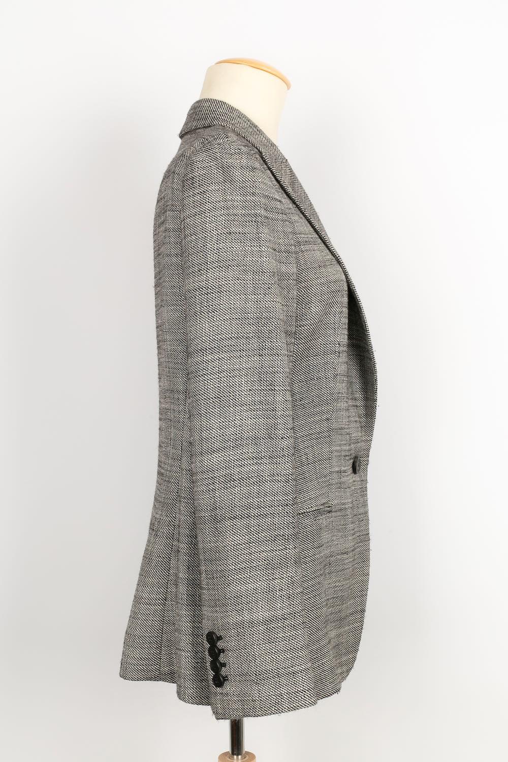 Women's Christian Dior Grey Wool and Silk Jacket For Sale