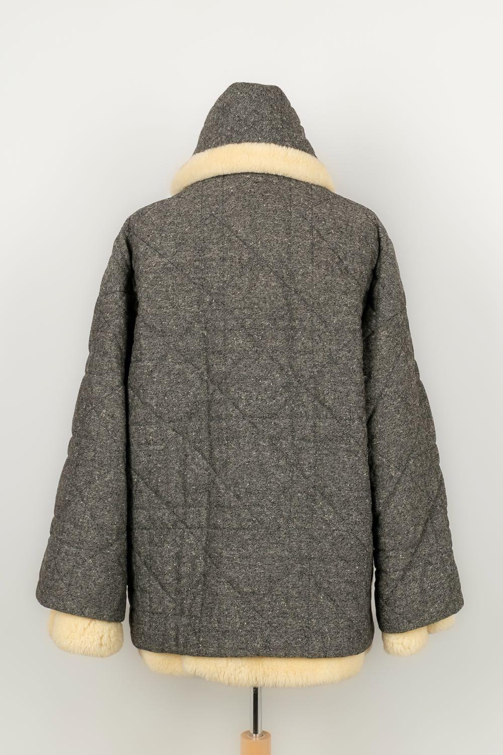 Christian Dior Grey Wool Coat, 2008 For Sale 1