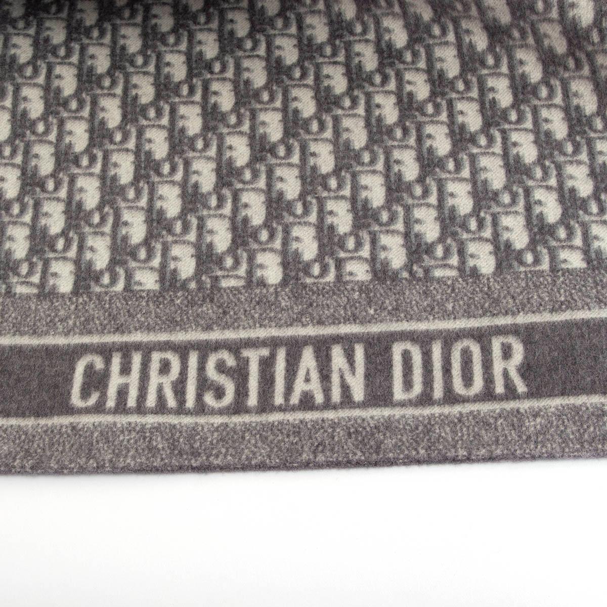 Gray CHRISTIAN DIOR grey wool DOUBLE SIDED BELTED Coat Jacket S For Sale