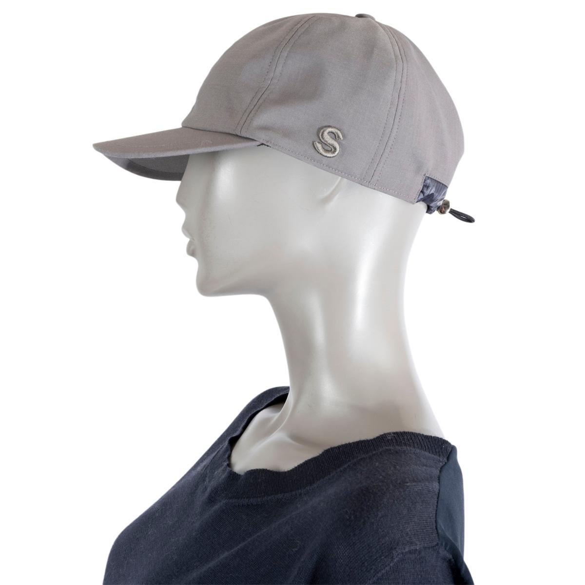 Gray CHRISTIAN DIOR grey wool DRAWSTRING Baseball Cap Hat 2 56 For Sale
