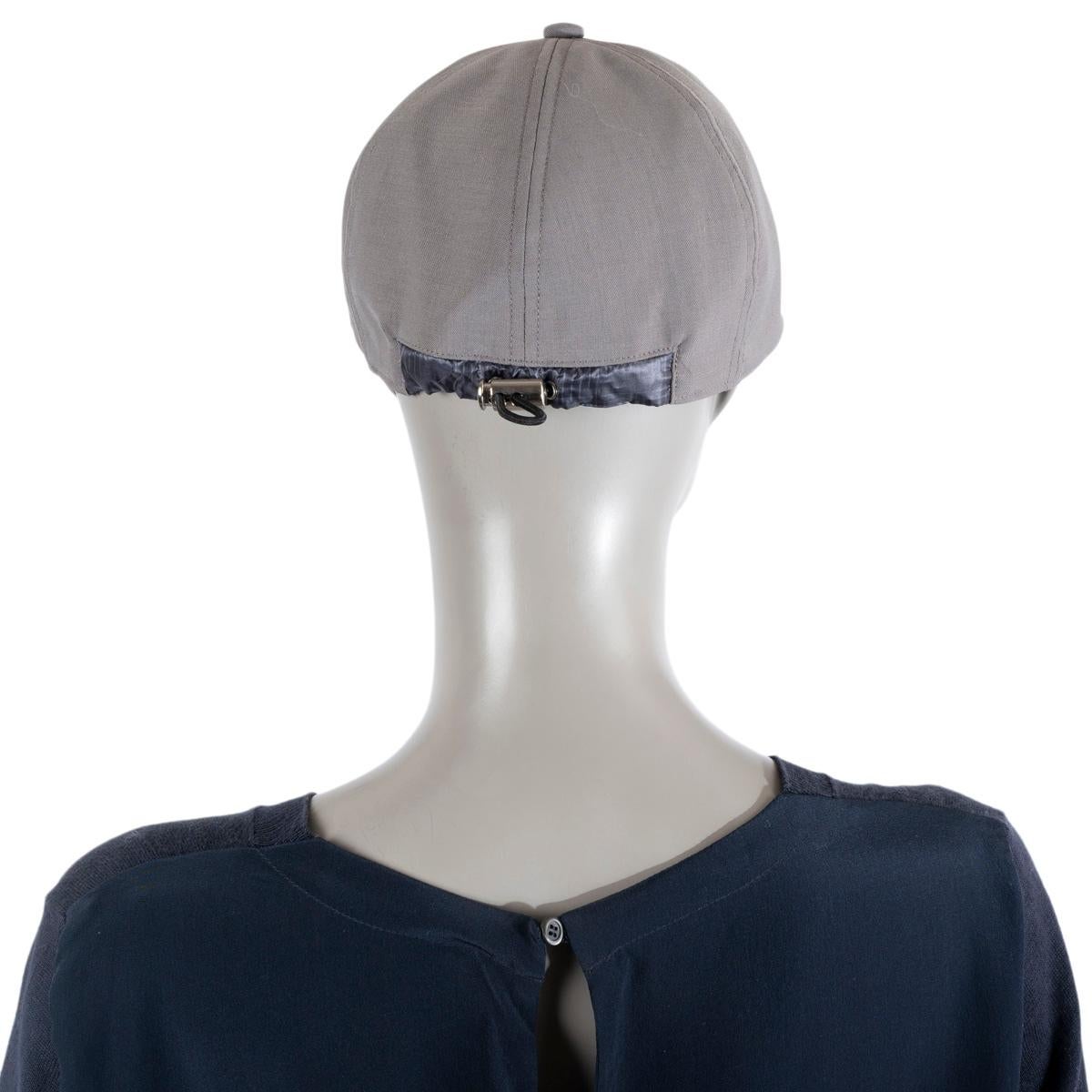 Women's CHRISTIAN DIOR grey wool DRAWSTRING Baseball Cap Hat 2 56 For Sale
