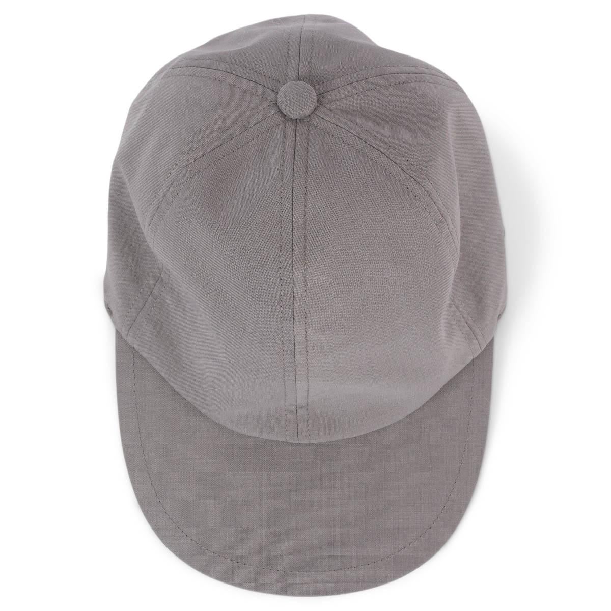 CHRISTIAN DIOR grey wool DRAWSTRING Baseball Cap Hat 2 56 For Sale 1