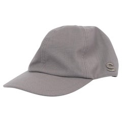 CHRISTIAN DIOR grey wool DRAWSTRING Baseball Cap Hat 2 56