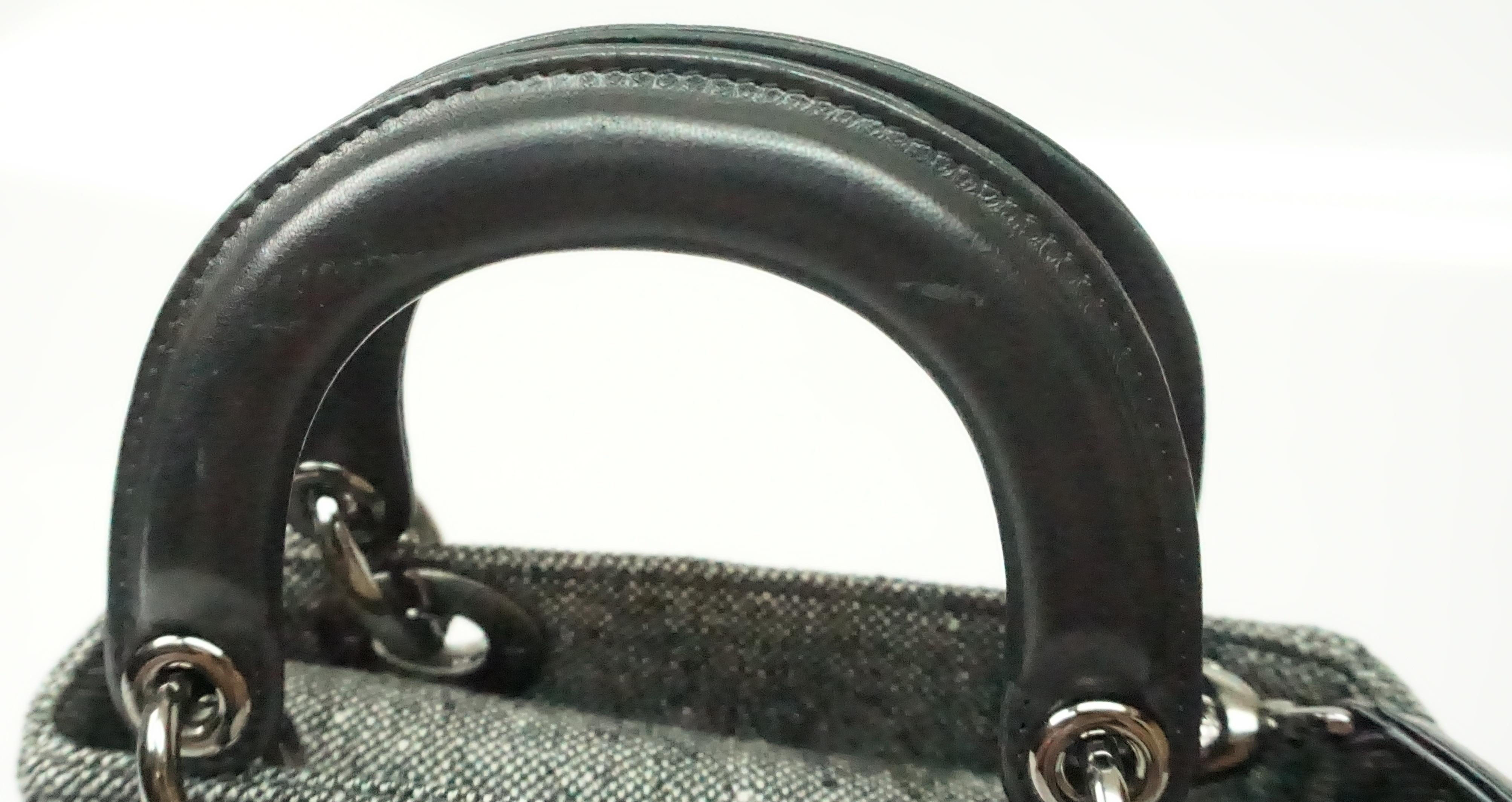black and silver dior bag