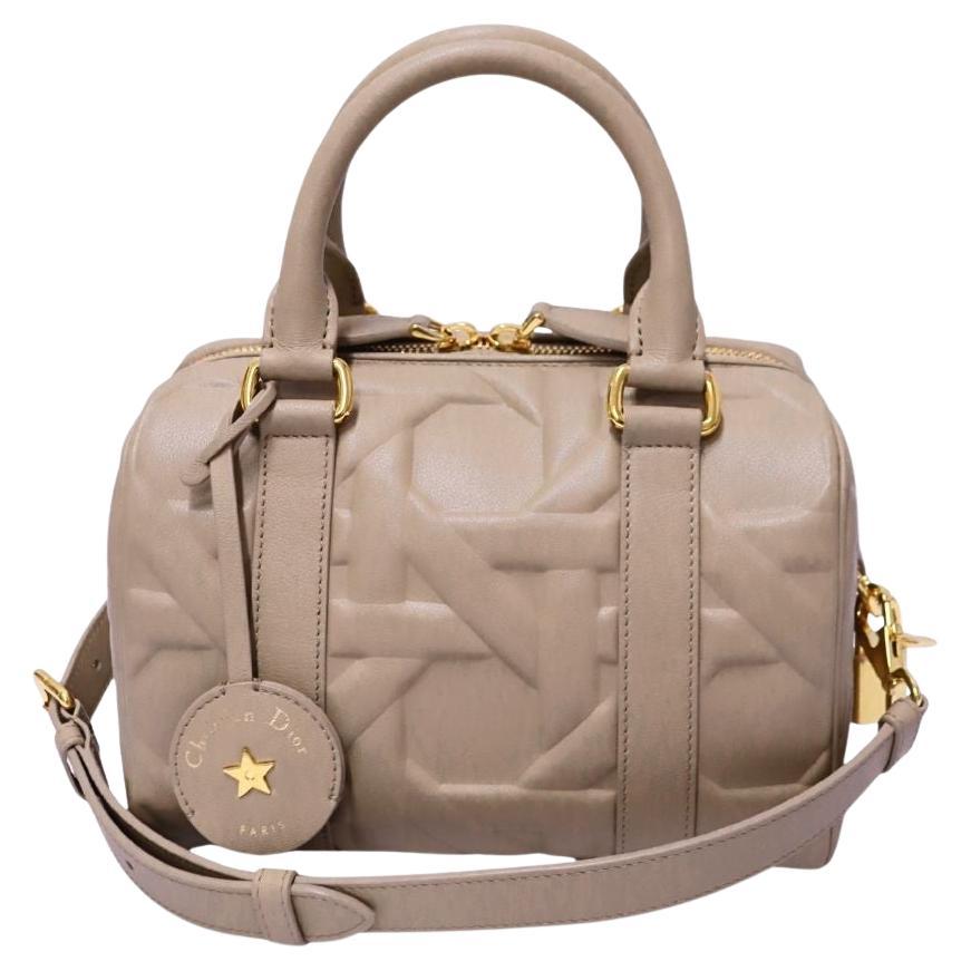 Christian Dior Groove 20 Bag in Dusty Ivory Macrocannage Calfskin For Sale