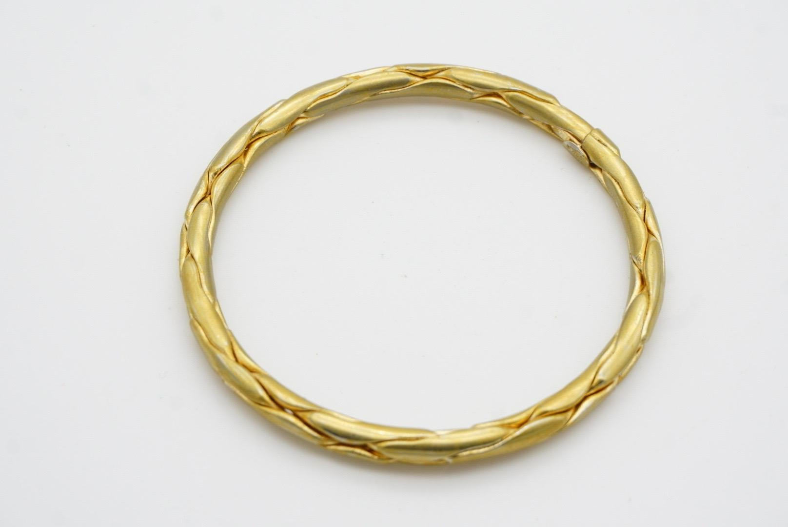 Christian Dior GROSSE 1958 Double Hinged Rolled Cube Link Bangle Cuff Bracelet in vendita 7