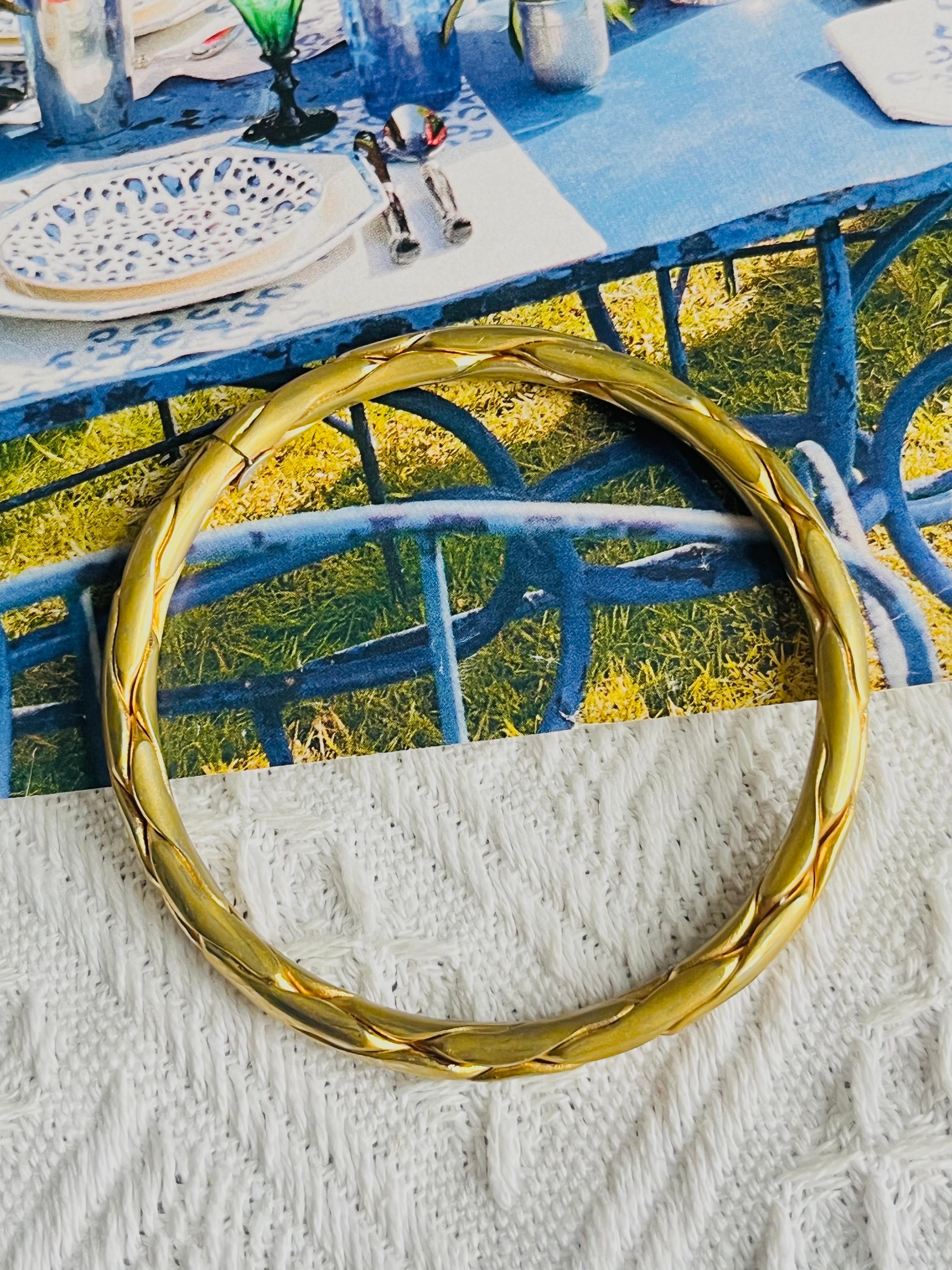Christian Dior GROSSE 1958 Double Hinged Rolled Cube Link Bangle Cuff Bracelet In condizioni buone in vendita a Wokingham, England
