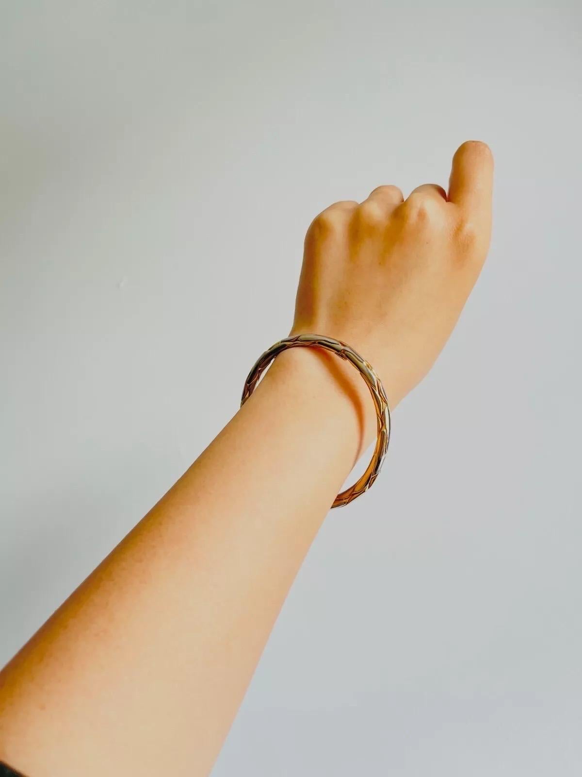 Christian Dior GROSSE 1958 Double Hinged Rolled Cube Link Bangle Cuff Bracelet in vendita 2