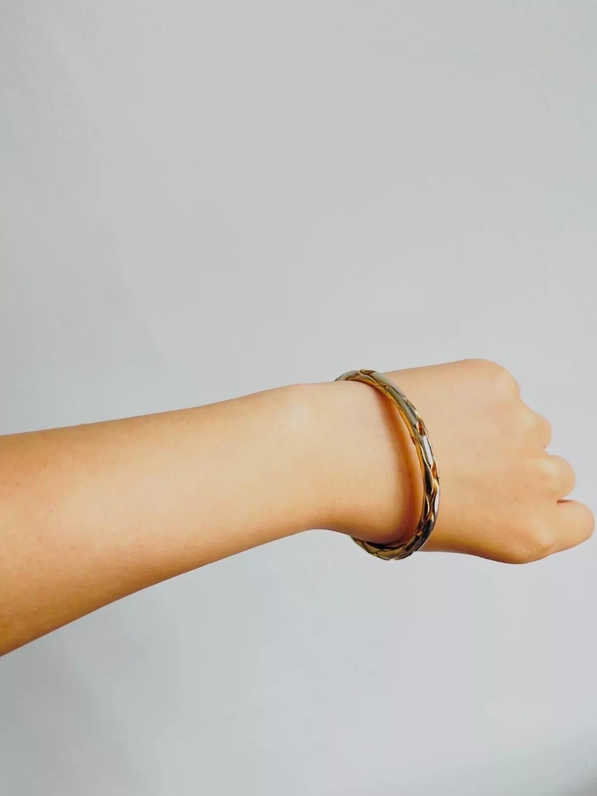 Christian Dior GROSSE 1958 Double Hinged Rolled Cube Link Bangle Cuff Bracelet in vendita 3