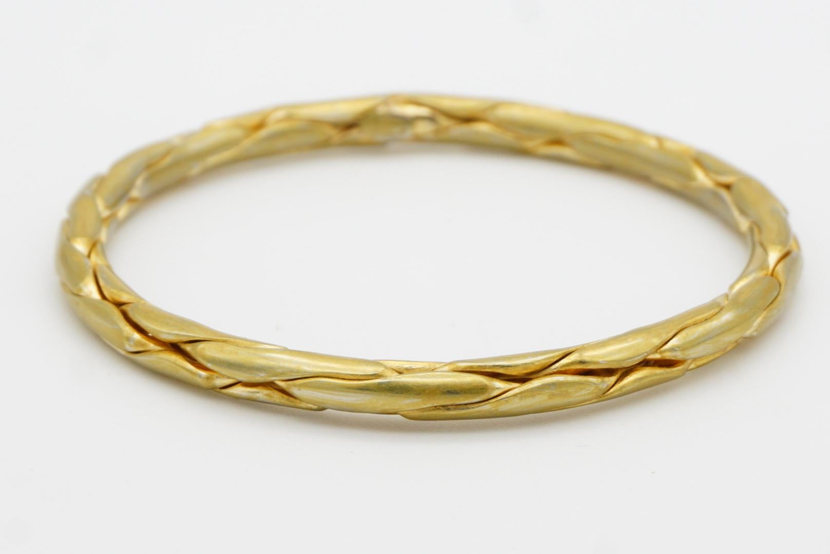 Christian Dior GROSSE 1958 Double Hinged Rolled Cube Link Bangle Cuff Bracelet in vendita 4