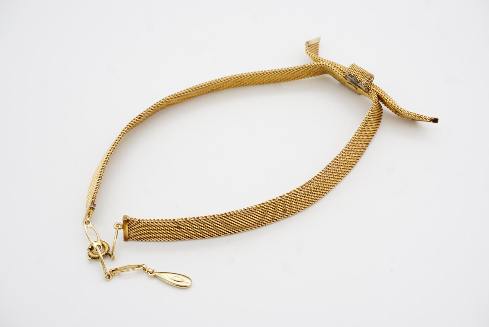 Christian Dior GROSSE 1958 Collana con nodo grande, fiocco, farfalla e maglia intrecciata in vendita 7