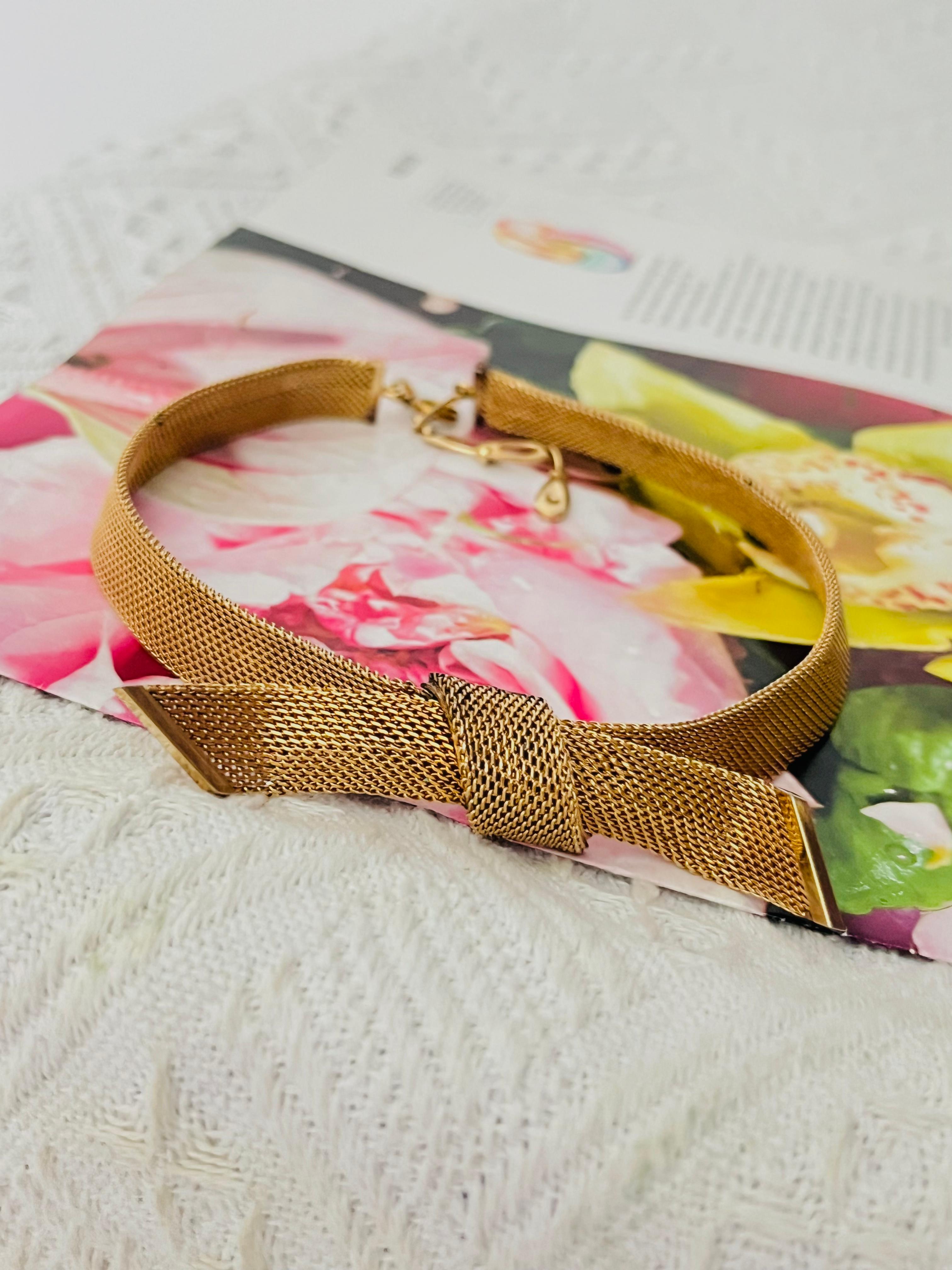 Art Déco Christian Dior GROSSE 1958 Collana con nodo grande, fiocco, farfalla e maglia intrecciata in vendita