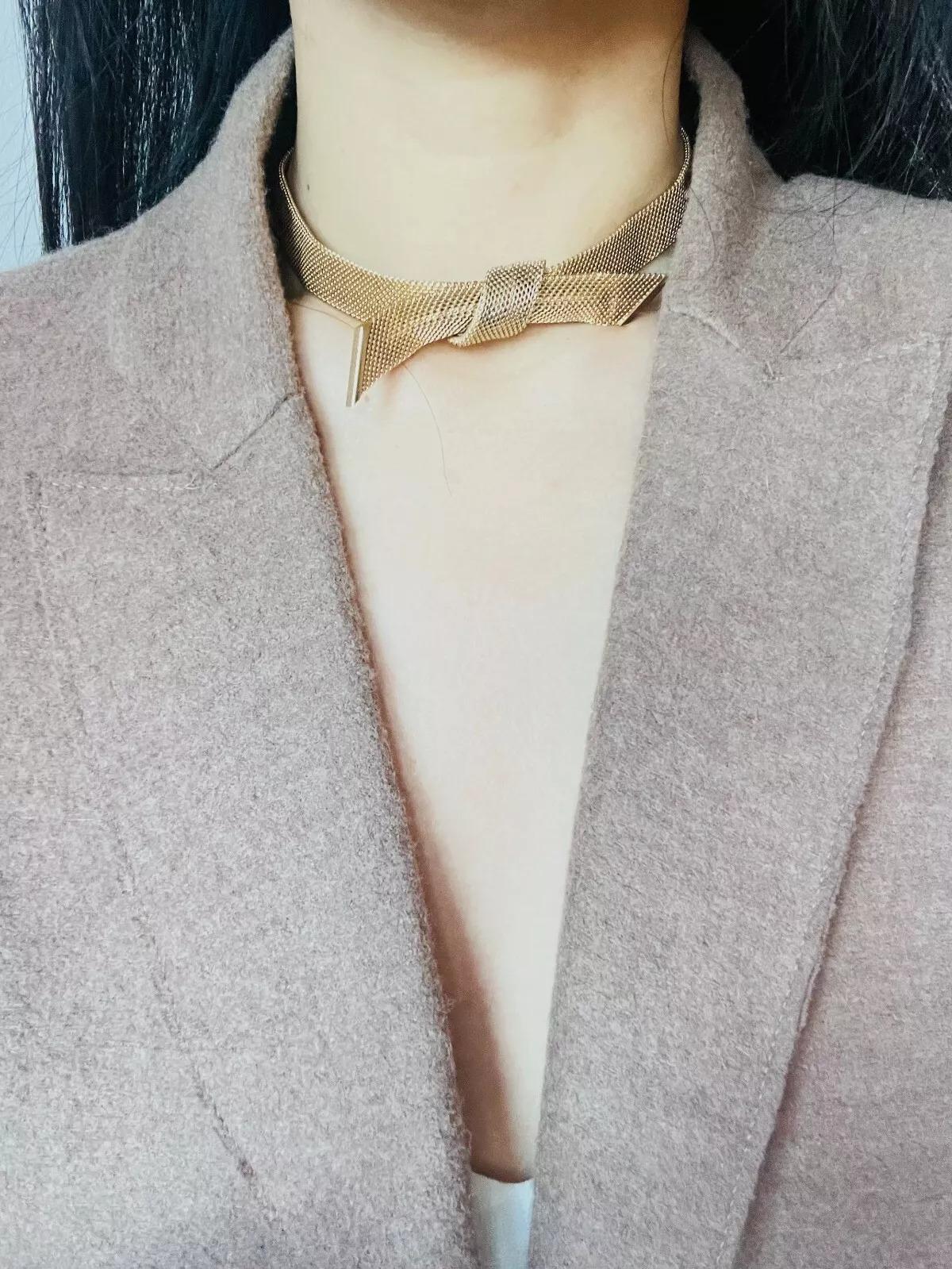 da uomo o donna Christian Dior GROSSE 1958 Collana con nodo grande, fiocco, farfalla e maglia intrecciata in vendita