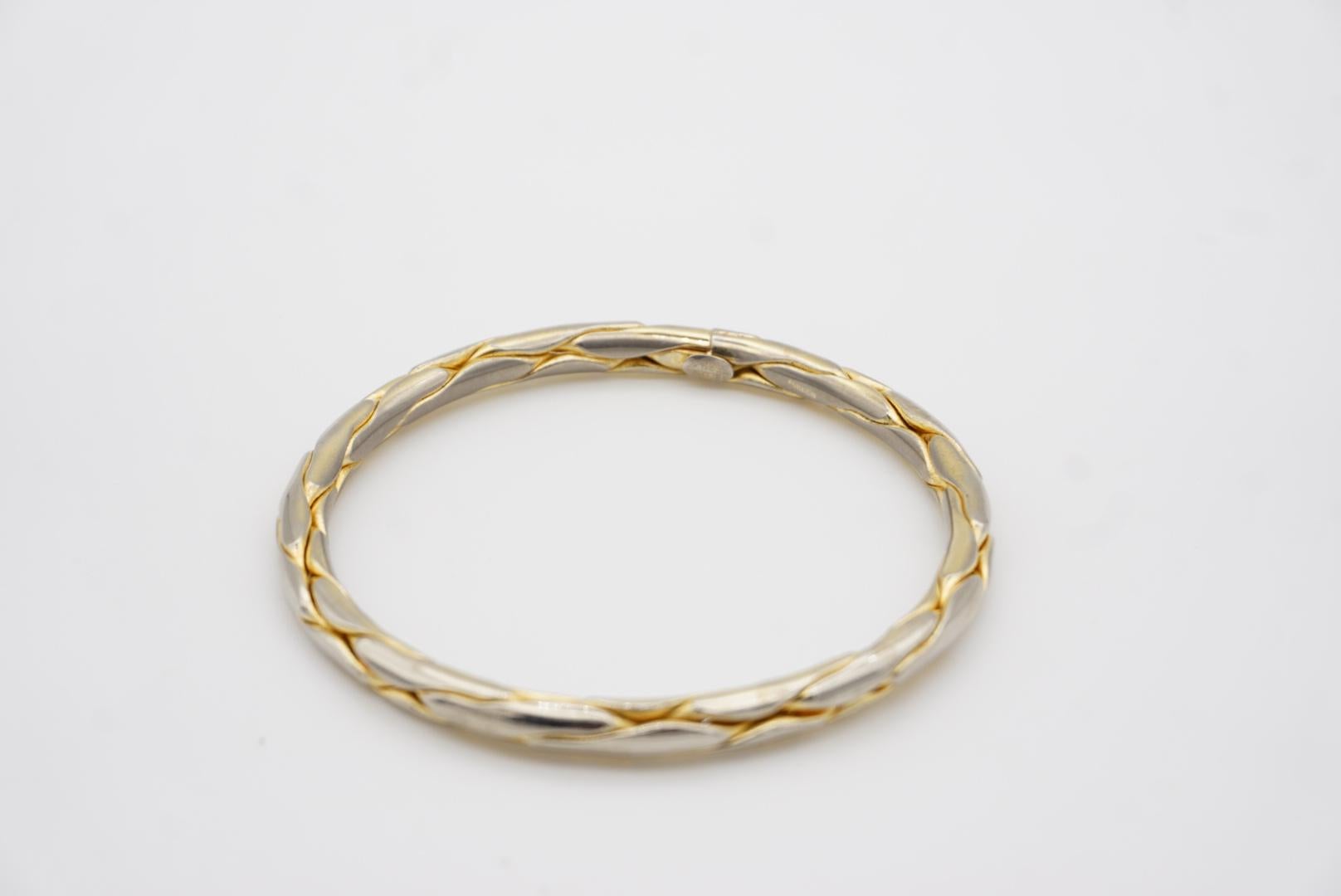 Christian Dior GROSSE 1958 Unisex Double Hinged Rolled Cube Link Cuff Bracelet 8