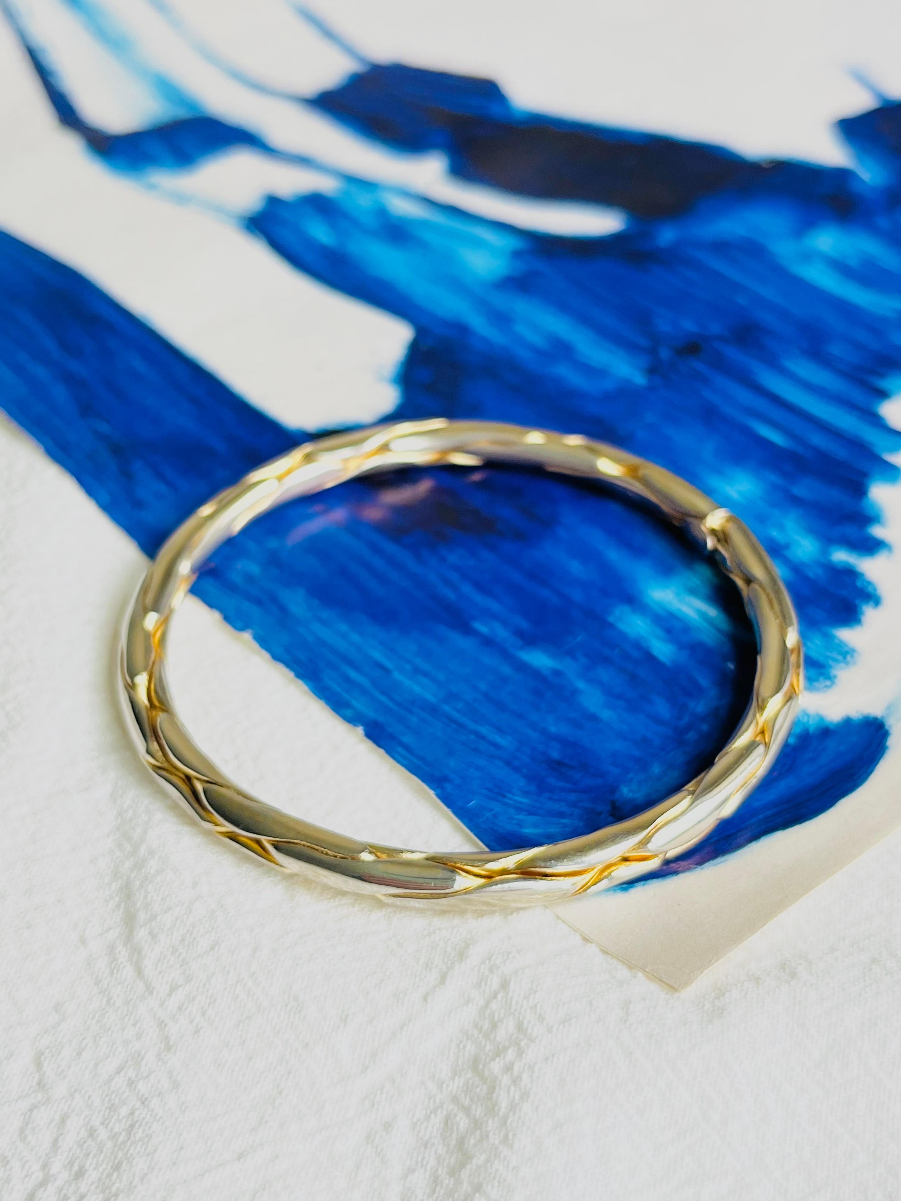 Christian Dior GROSSE 1958 Unisex Double Hinged Rolled Cube Link Cuff Bracelet In Good Condition In Wokingham, England