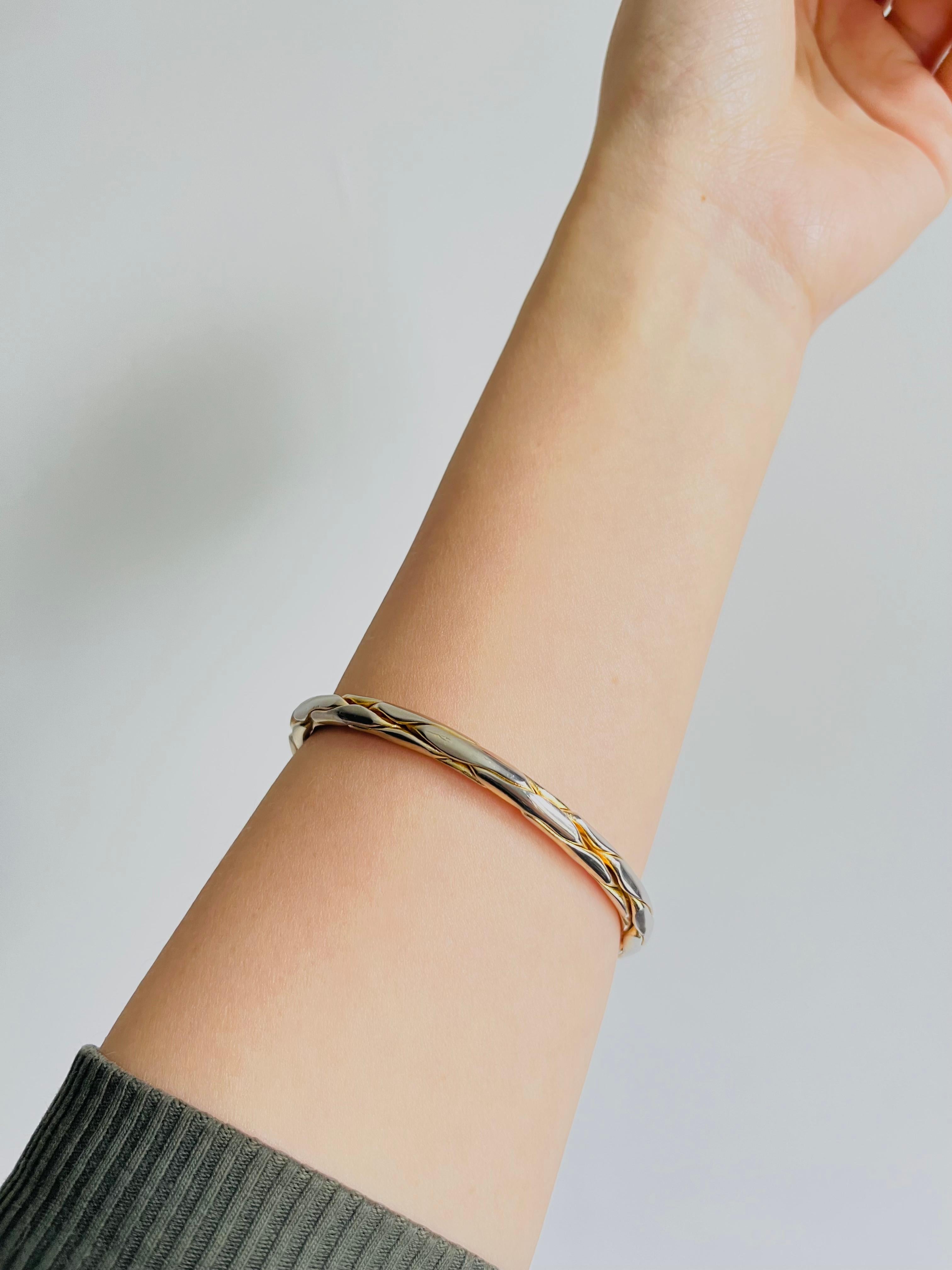 Christian Dior GROSSE 1958 Unisex Double Hinged Rolled Cube Link Cuff Bracelet 3