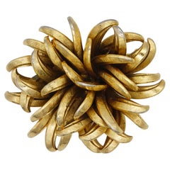 Christian Dior GROSSE 1958 Vintage Large Vivid Flower Gold Exquisite Brooch