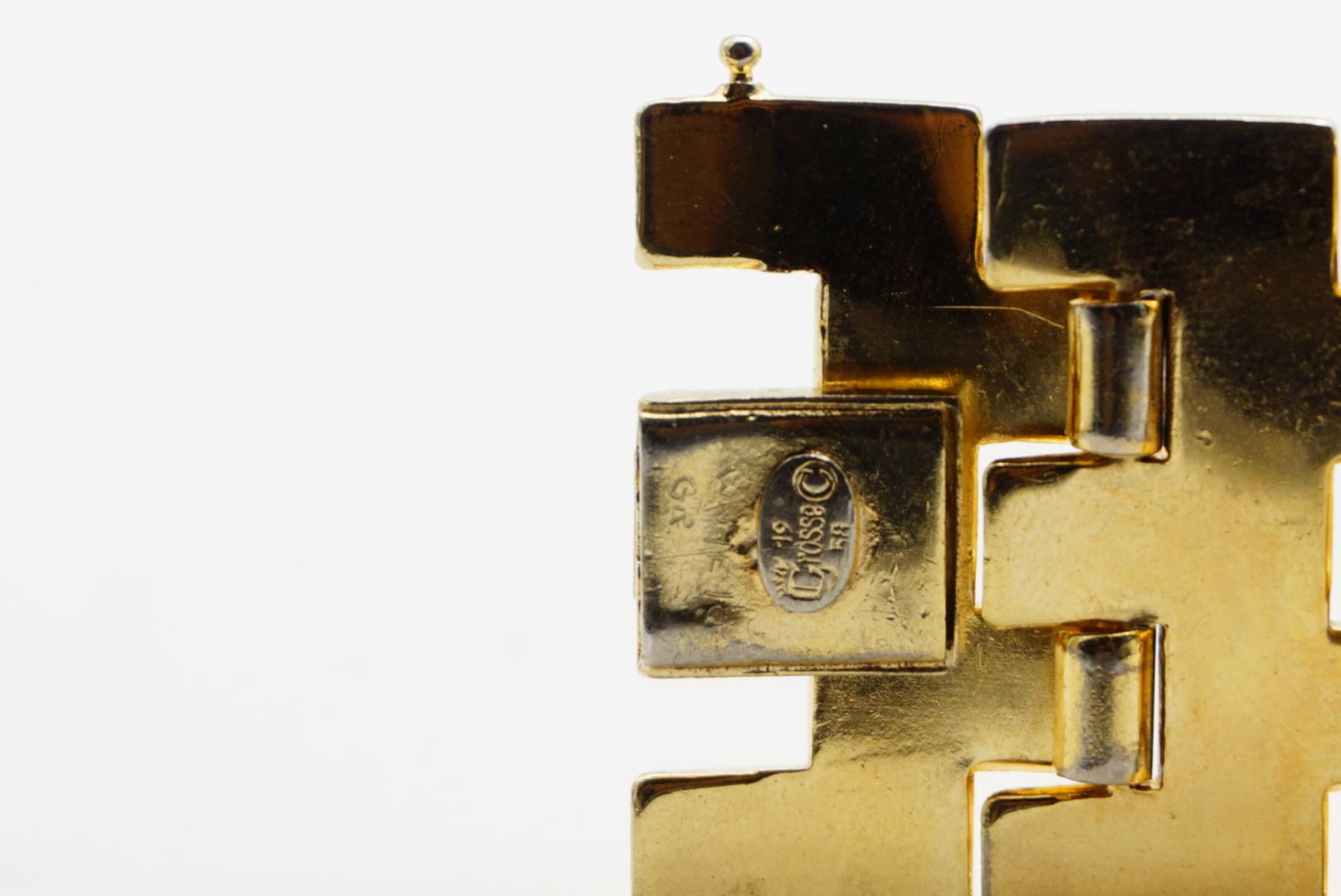 Christian Dior GROSSE 1958 Bracciale a maglie larghe A Link intrecciate e traforate in vendita 9