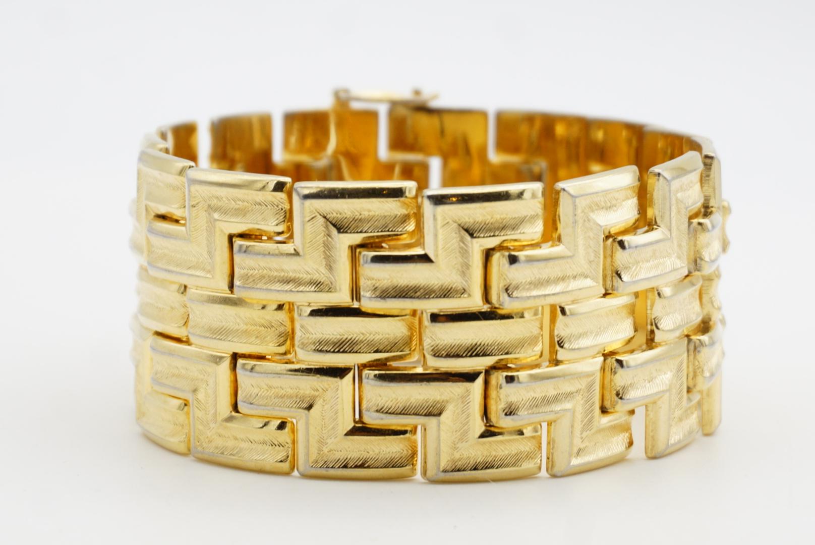 Christian Dior GROSSE 1958 Bracciale a maglie larghe A Link intrecciate e traforate in vendita 3