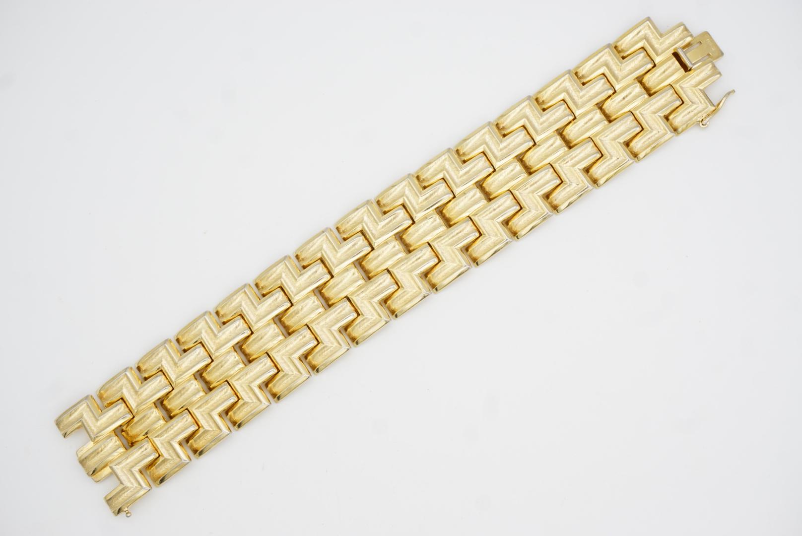 Christian Dior GROSSE 1958 Bracciale a maglie larghe A Link intrecciate e traforate in vendita 4