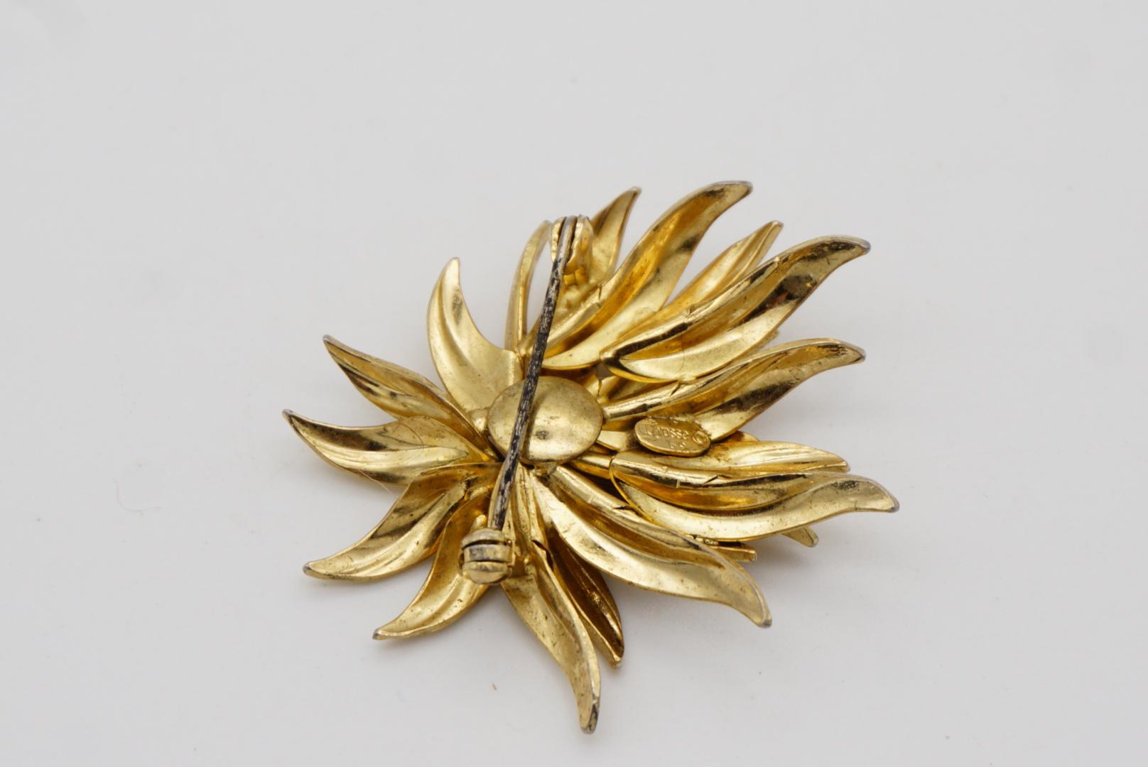 Christian Dior GROSSE 1959 Vintage Windy Leaf Flower Floral Blossom Gold Brooch 3