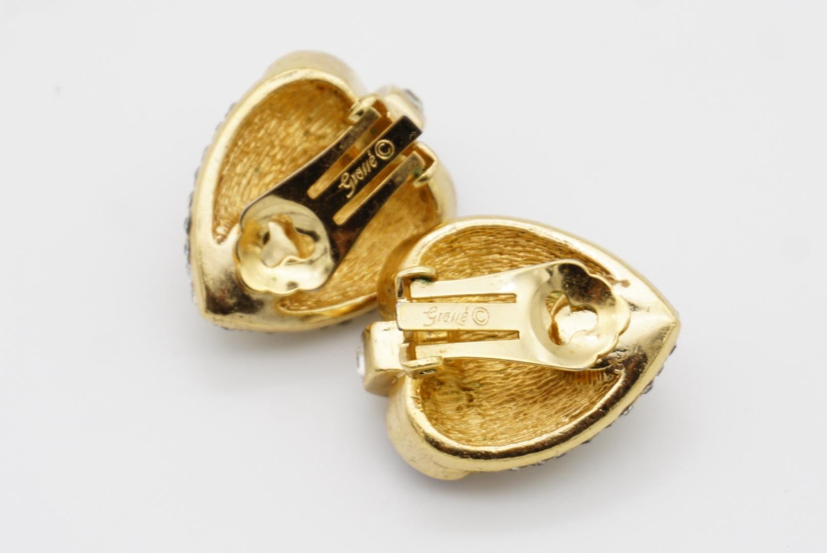 Christian Dior GROSSE 1960 Gripoix Ruby Sapphire Emerald Heart Crystal Earrings in vendita 9