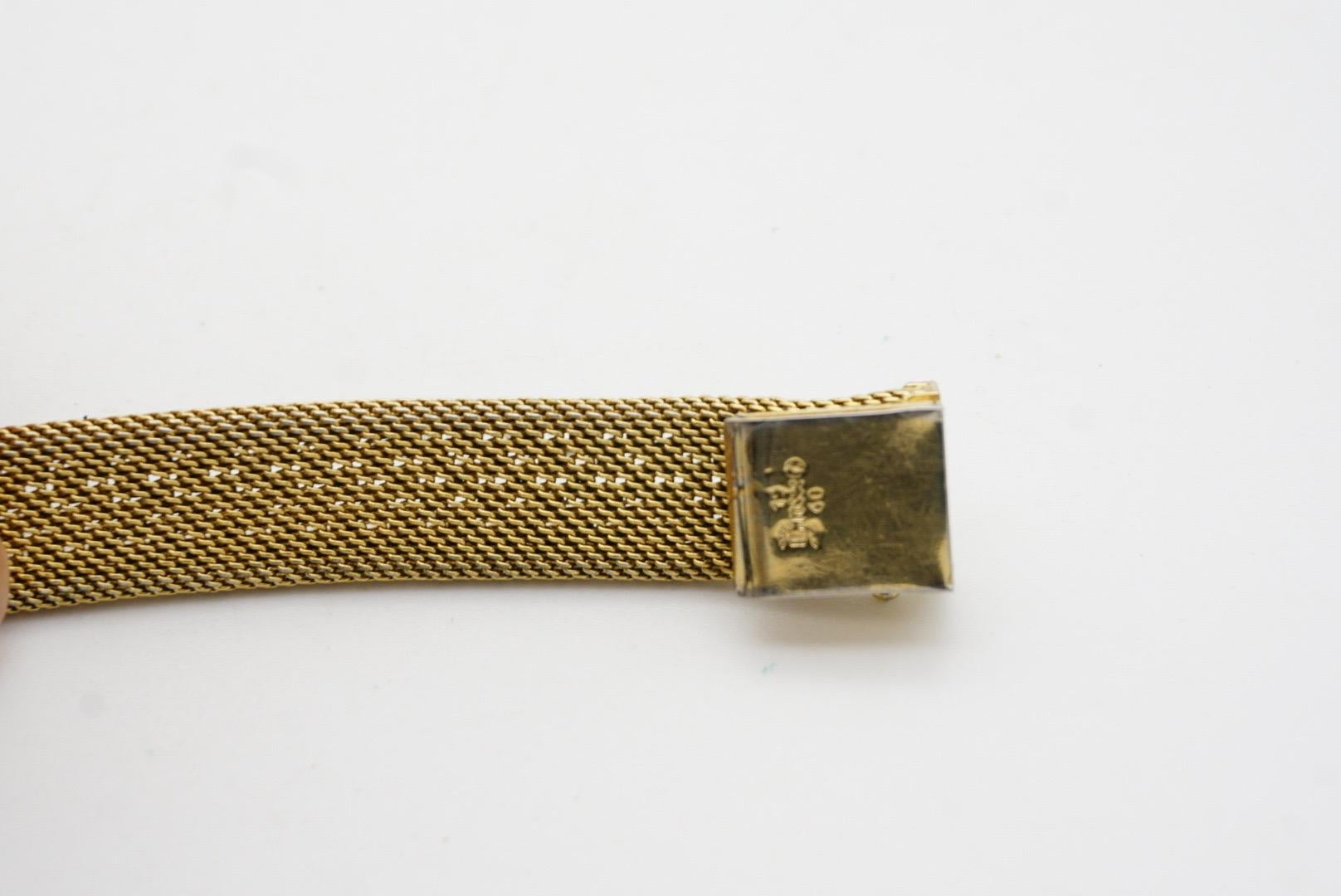 Christian Dior GROSSE 1960 Link Mesh Ribbed Weave Modernist Gold Retro Bracelet 6