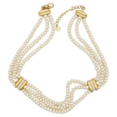 Gold Plate Multi-Strand Necklaces