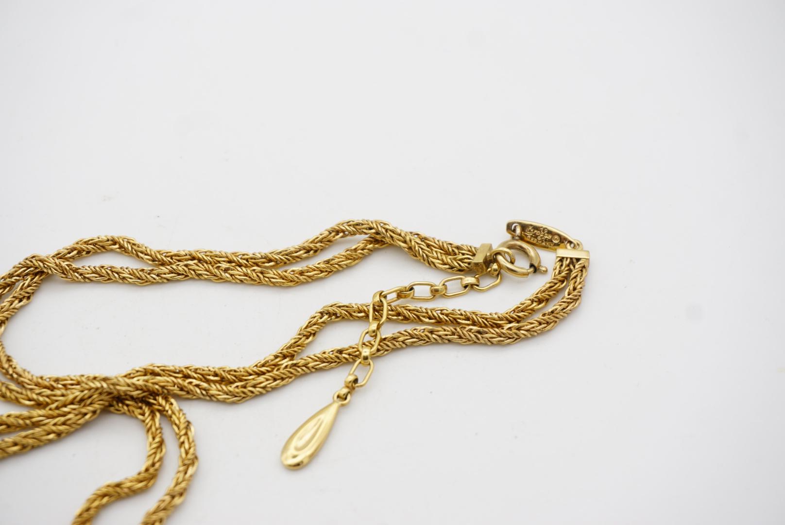 Christian Dior GROSSE 1961 Five 5 Strand Double Layer Tassel Rope Long Necklace 6