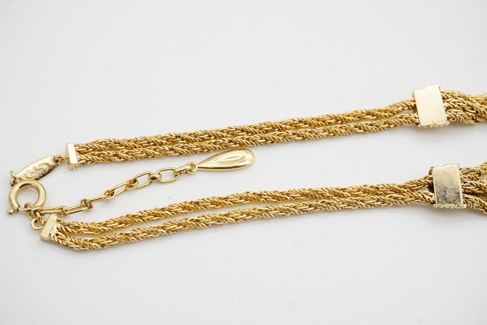 Christian Dior GROSSE 1961 Vintage Double 5 Strands Layers Seil Schlangenhalskette im Angebot 7