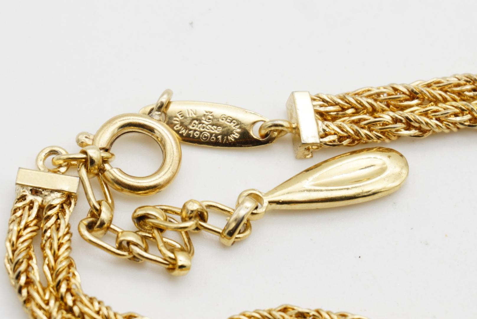 Christian Dior GROSSE 1961 Vintage Double 5 Strands Layers Seil Schlangenhalskette im Angebot 8