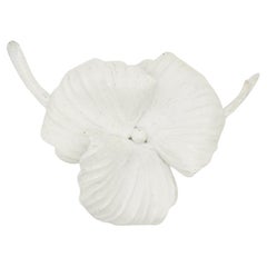 Christian Dior GROSSE 1961 Retro Swirl White Trio Clover Flower Leaf Brooch