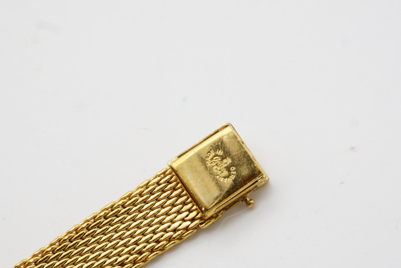 Christian Dior GROSSE 1962 Ridged Weave Link Mesh Modernist Gold Cuff Bracelet For Sale 6