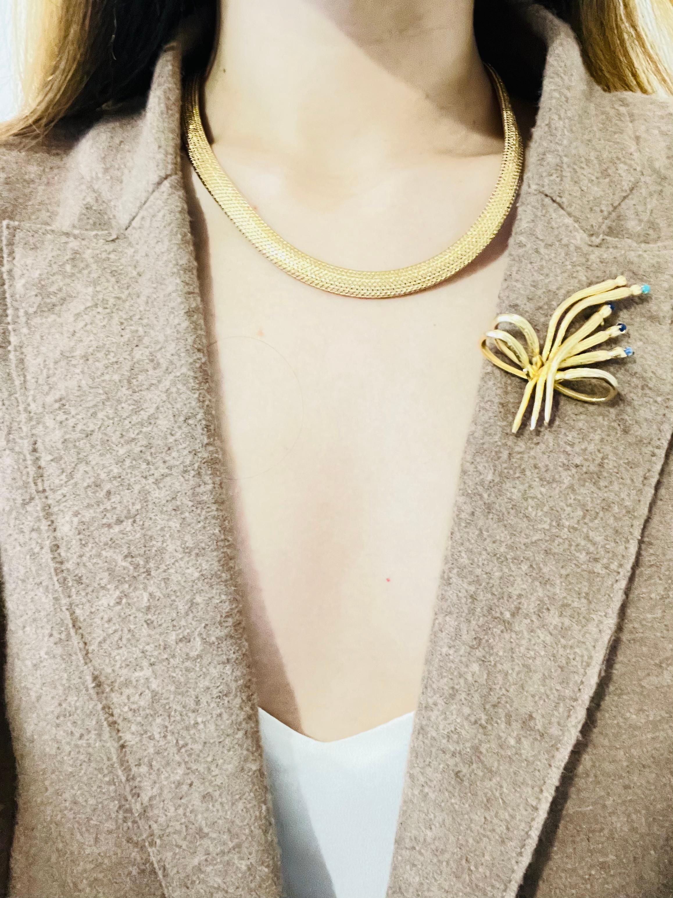 Christian Dior GROSSE 1962 Nastro a fiocco d'epoca Greene & Greene Dot Dot oro Spilla in vendita 1