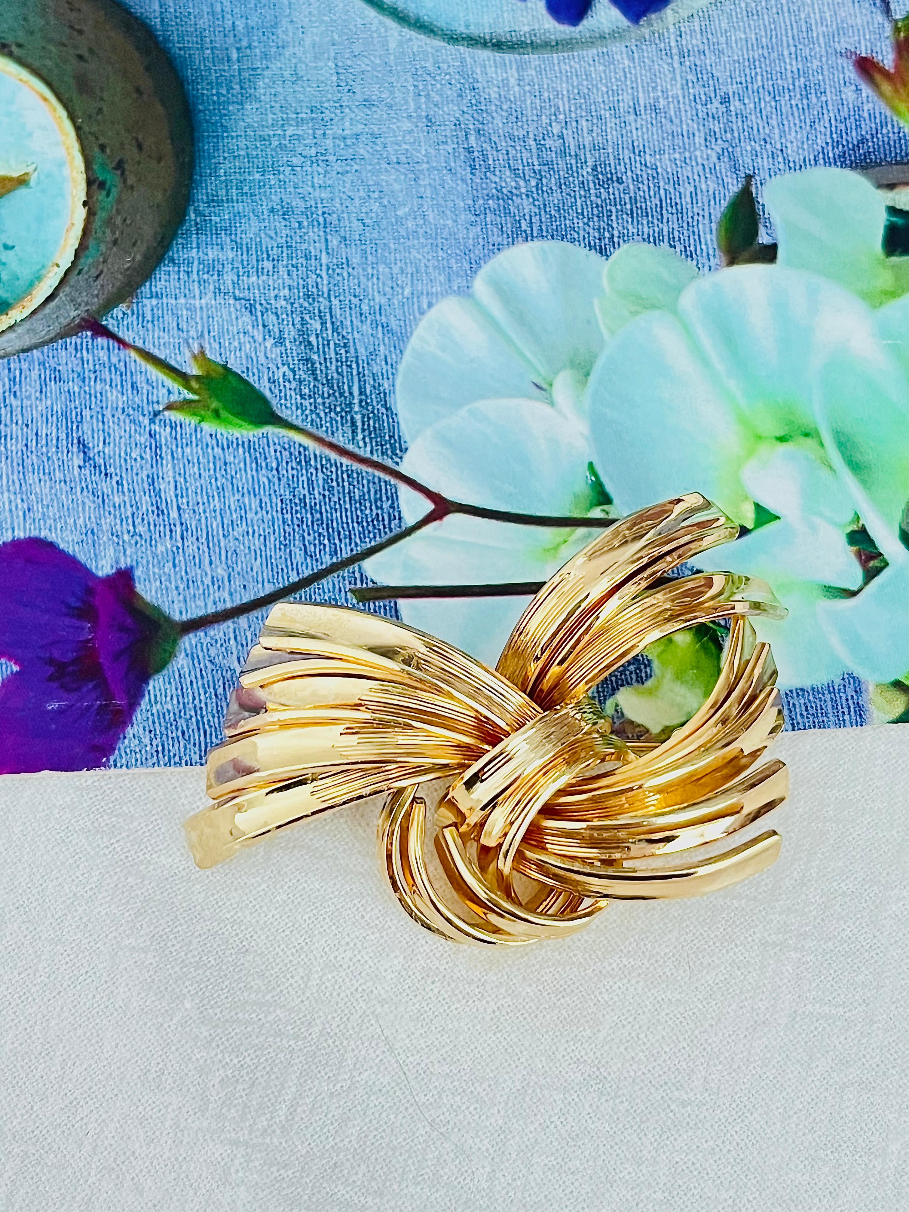 Art Deco Christian Dior GROSSE 1962 Vintage Modernist Interlocked Knot Fireworks Brooch