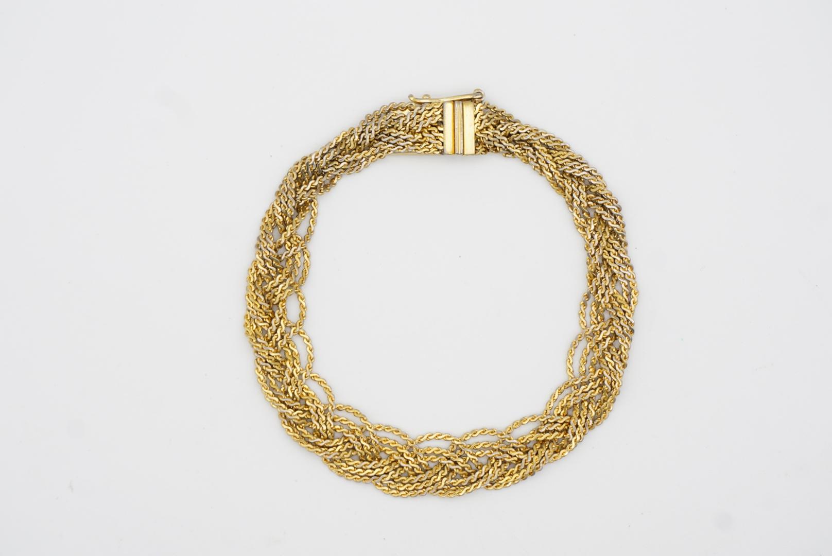 Christian Dior GROSSE 1963 Braided Woven Twisted 3 Triple Strands Rope Bracelet 1