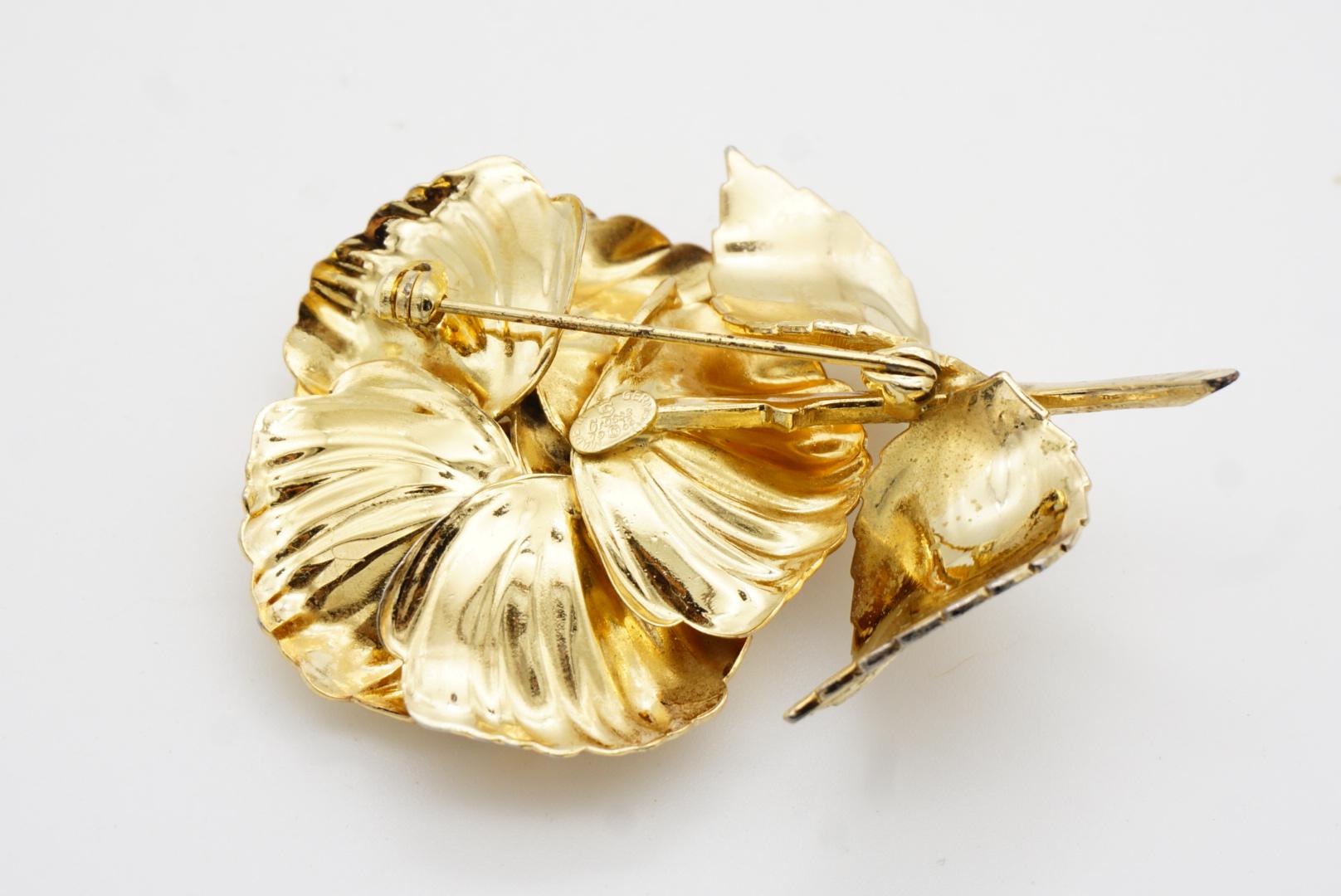 Christian Dior GROSSE 1963 Große Grüne Perlen Blüte Pfingstrose Rose Blume Brosche im Angebot 10