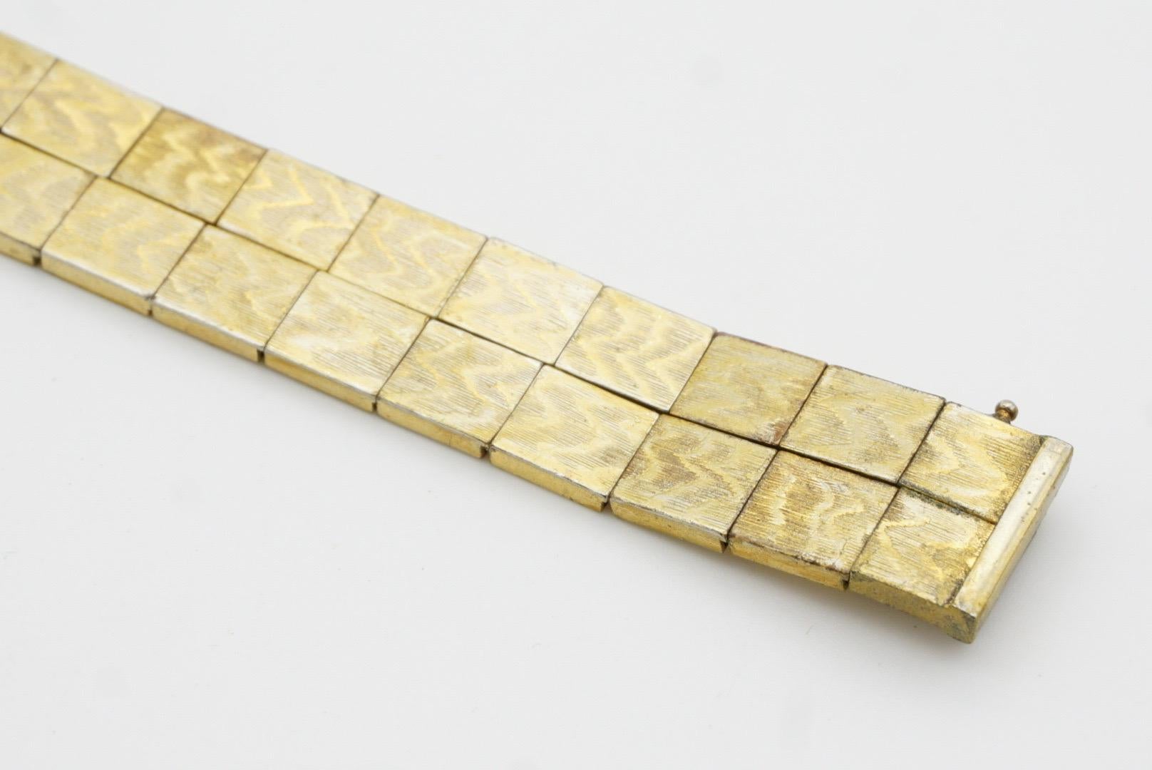 Christian Dior GROSSE 1963 Unisex-Manschettenarmband mit doppeltem Scharnier und gerolltem Würfelglieder, Unisex 7