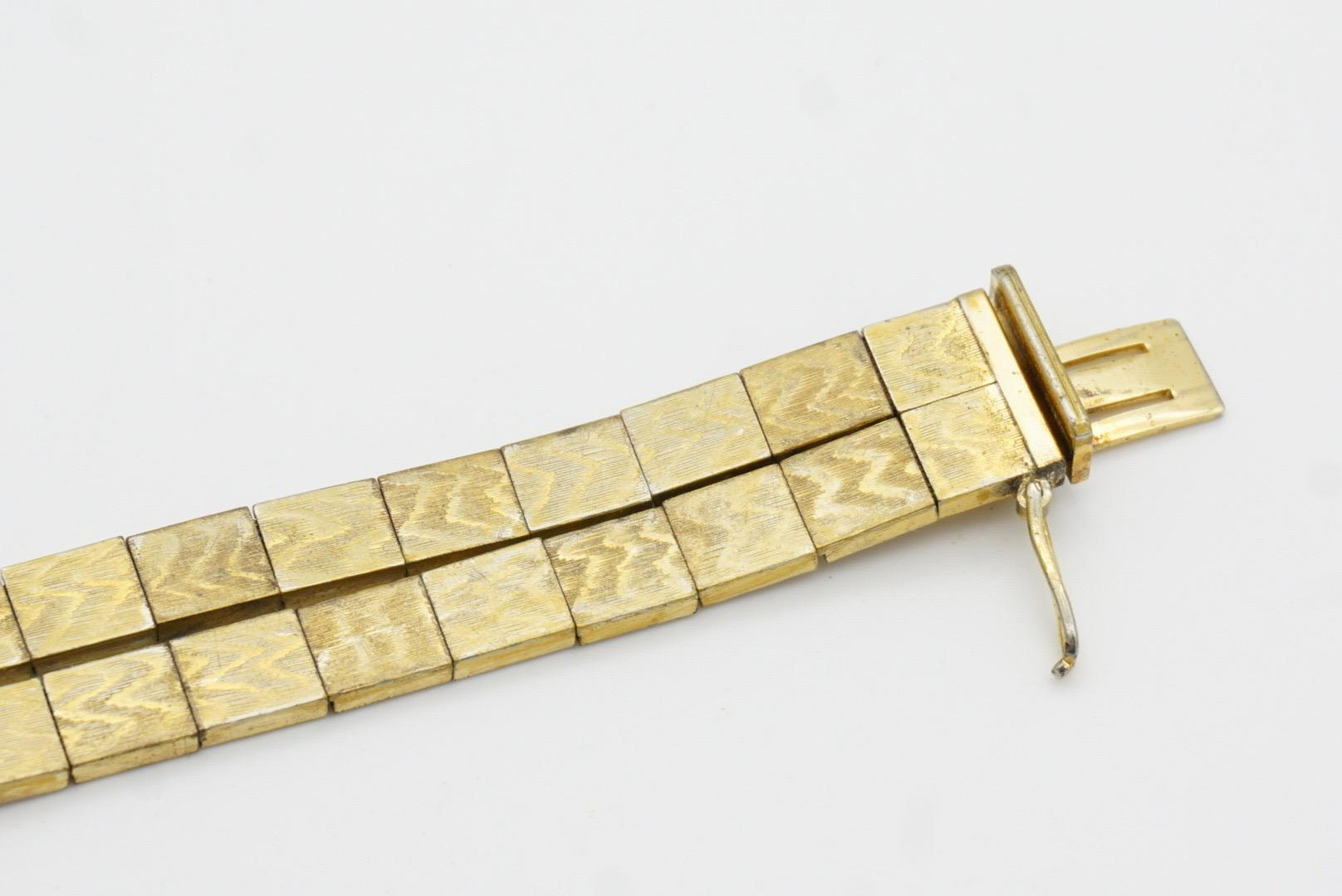 Christian Dior GROSSE 1963 Pulsera unisex de eslabones de cubo enrollado con doble bisagra en venta 6