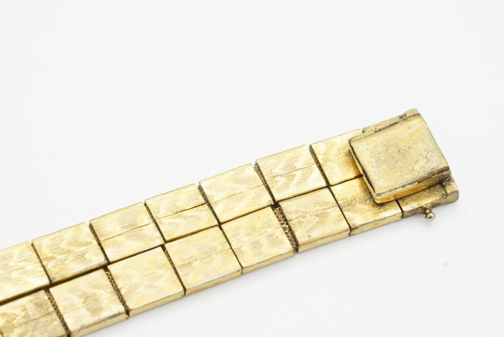 Christian Dior GROSSE 1963 Pulsera unisex de eslabones de cubo enrollado con doble bisagra en venta 8