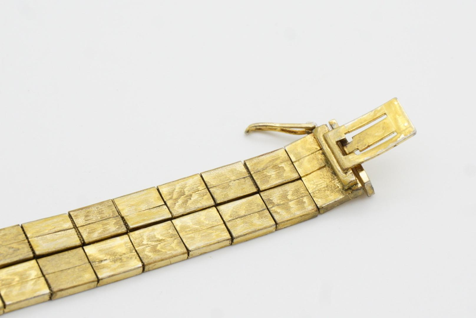 Christian Dior GROSSE 1963 Pulsera unisex de eslabones de cubo enrollado con doble bisagra en venta 9