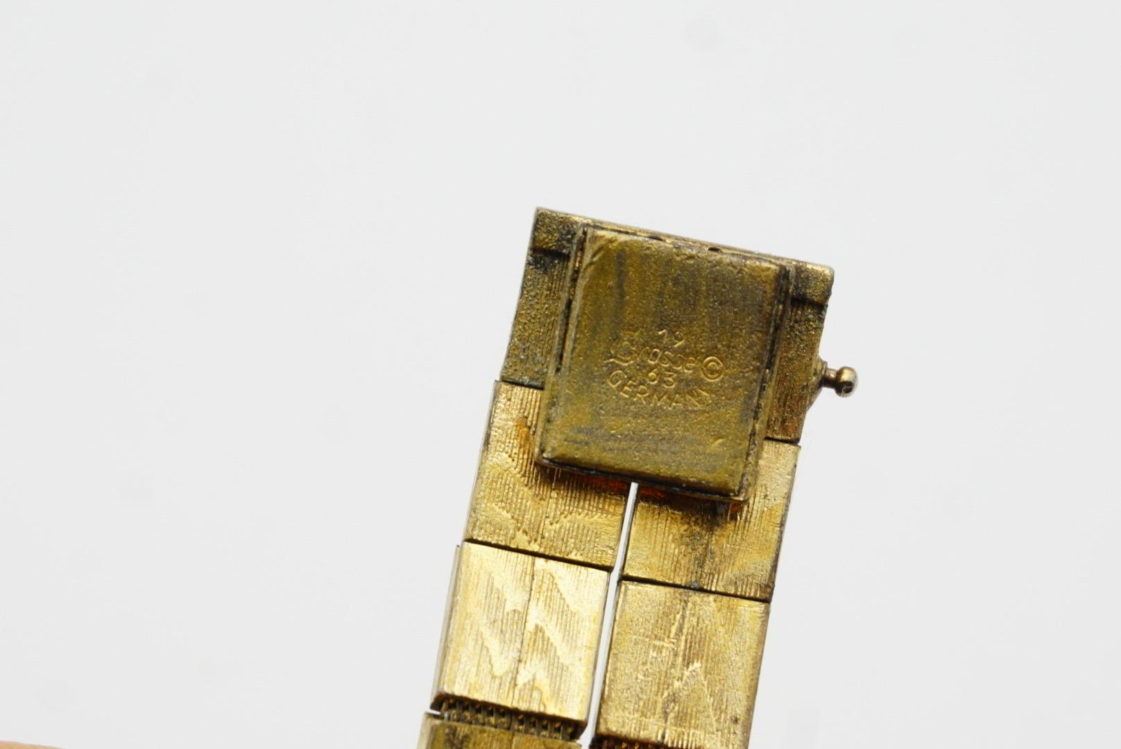 Christian Dior GROSSE 1963 Pulsera unisex de eslabones de cubo enrollado con doble bisagra en venta 10