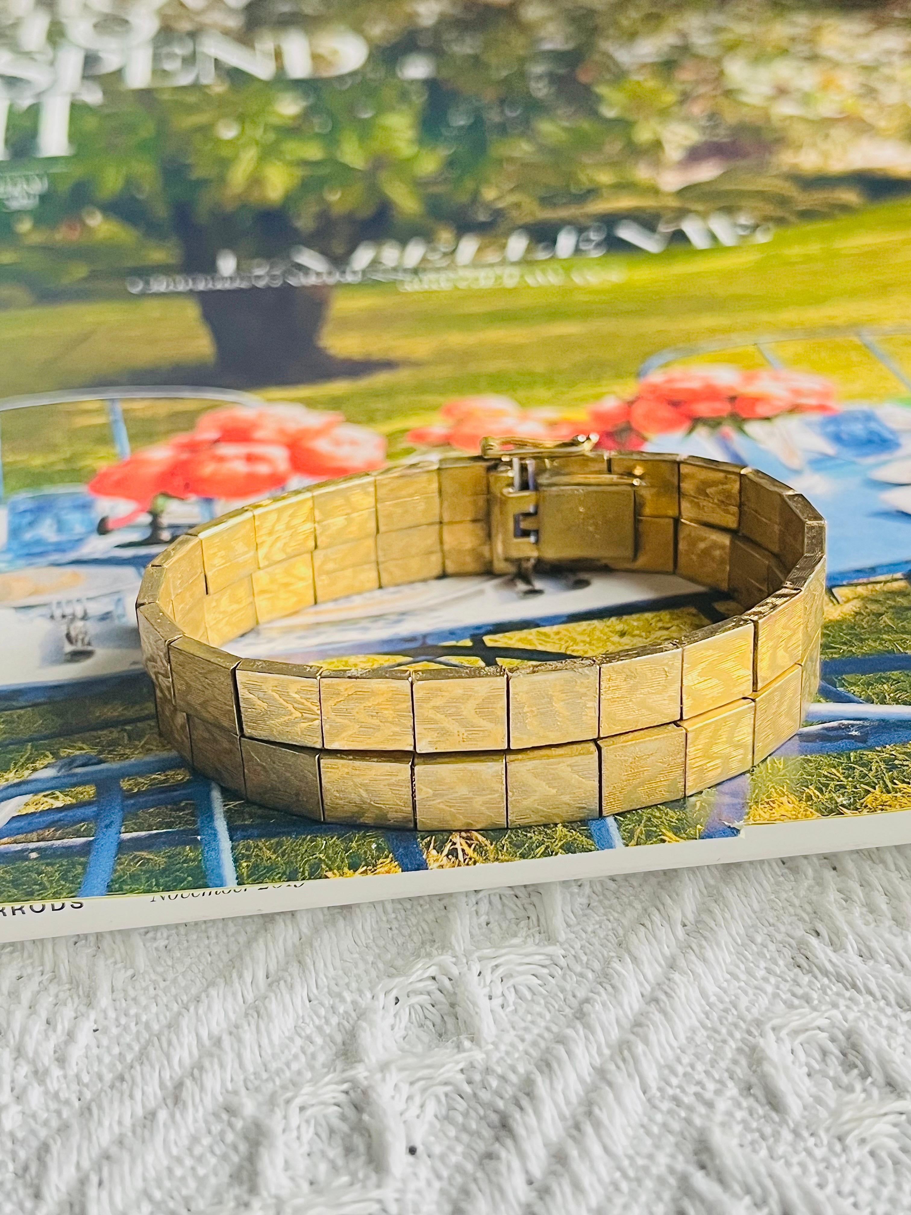 Femenino o masculino Christian Dior GROSSE 1963 Pulsera unisex de eslabones de cubo enrollado con doble bisagra en venta