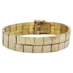Vintage Christian Dior GROSSE 1963 Unisex Double Hinged Rolled Cube Link Cuff Bracelet