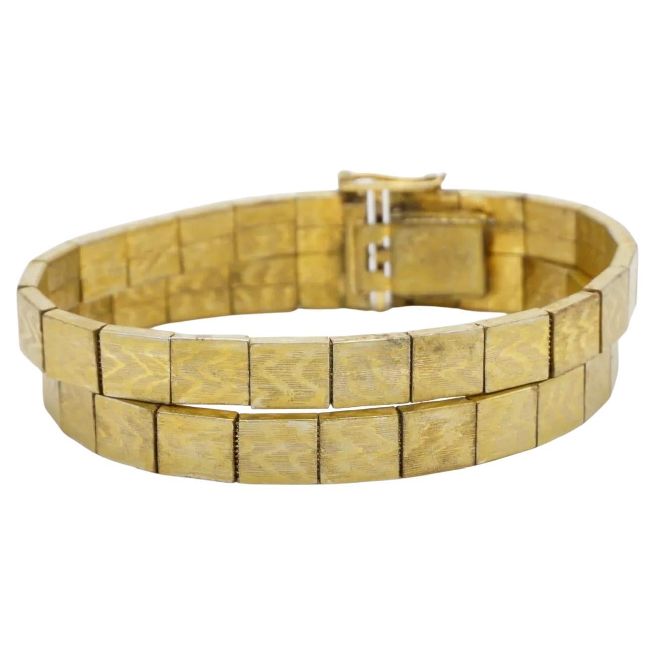 Christian Dior GROSSE 1963 Unisex Double Hinged Rolled Cube Link Cuff Bracelet