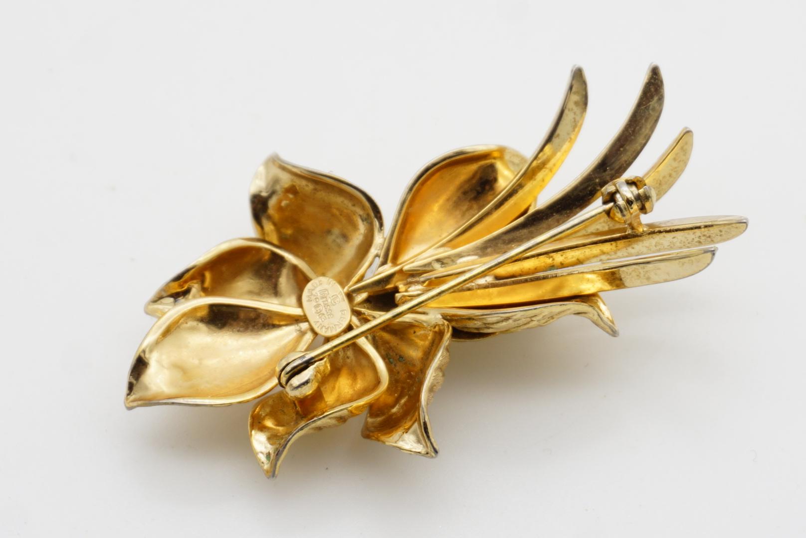 Christian Dior GROSSE 1963 Vintage Long Curled Flower Blossom Pinecone Brooch For Sale 8